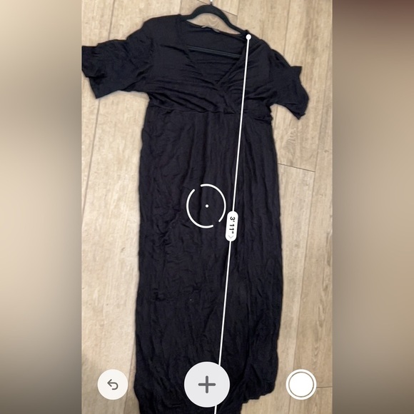 Boohoo size 12 Black mock wrap short Sleeve Dress - Picture 5 of 6